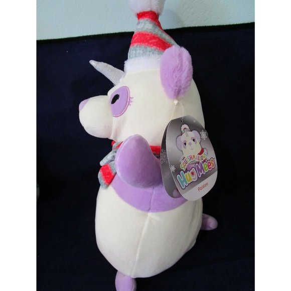 Christmas Squismallows HugMees Paislee Unicorn Panda Scarf  Christmas Squismallows HugMees Paislee Unicorn Panda Scarf Santa Hat New w/Tags